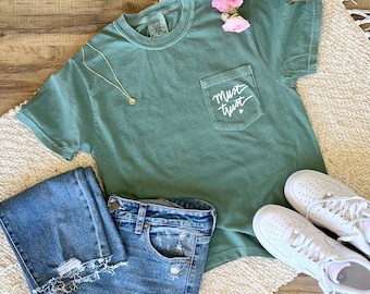 Must Trust Pocket Tee | Comfort Colors | Short Sleeve | Unisex Vintage Pigment Dyed | Trust in the Lord | Encouragement Tee