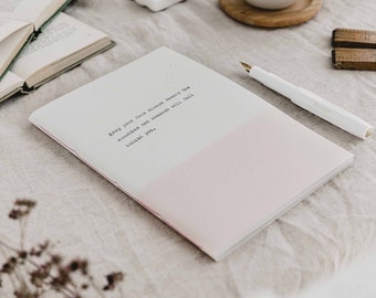 Personalised planner - Eco friendly A5 hand made notebook, typed on my vintage typewriter