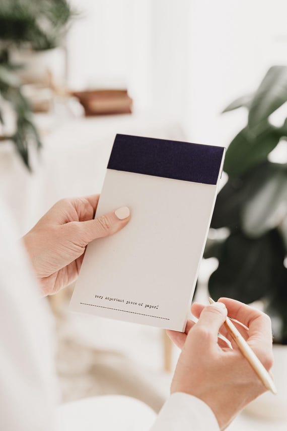 Very Important Piece of Paper - Recycled Paper Notepad: Eco-Friendly Memo Pad - Home & Office