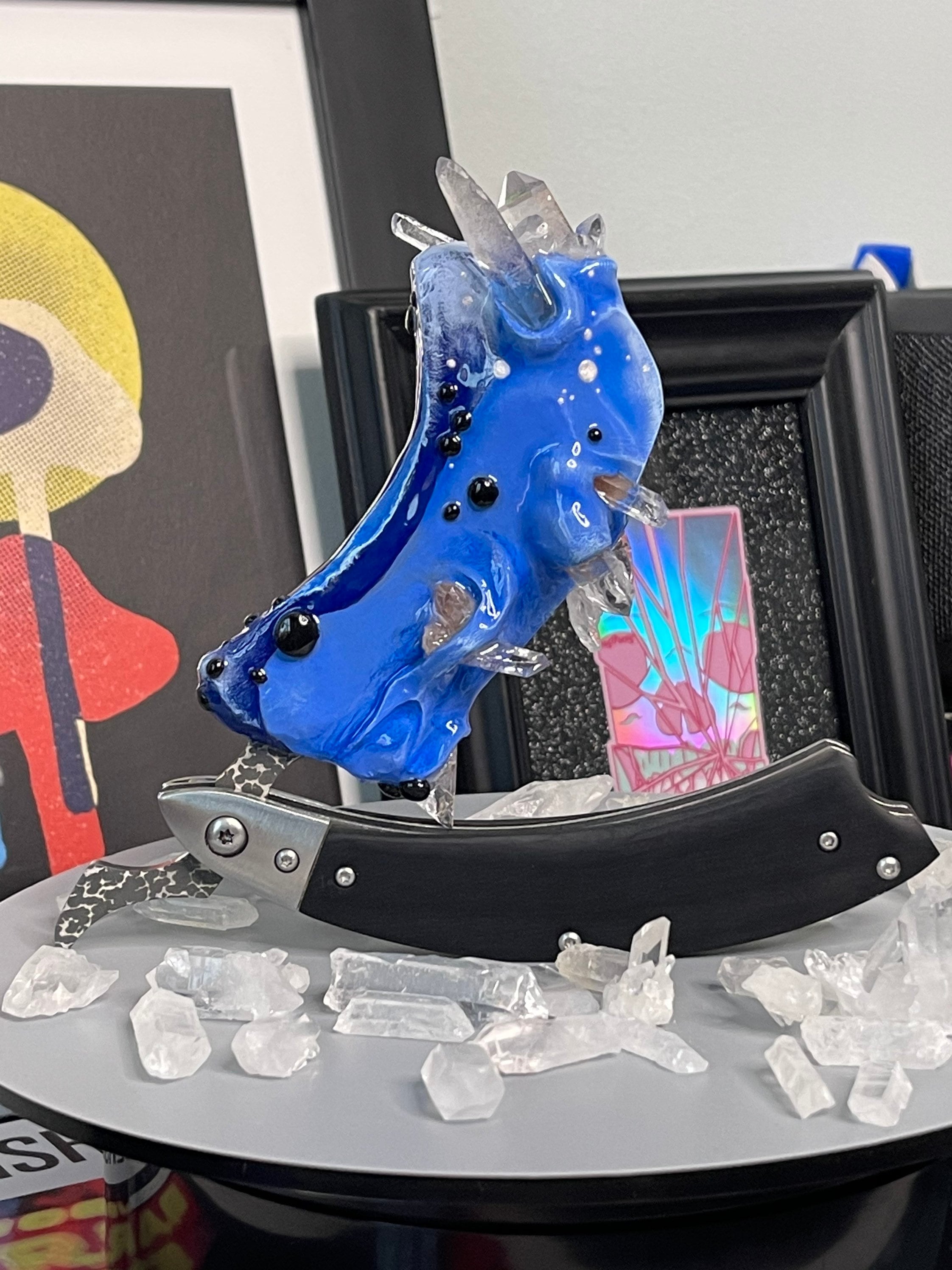 Crystalized Straight Razor Crystal Quartz Crystal Art Etsy