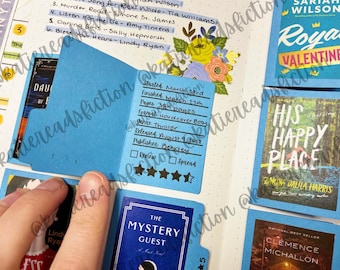 Reading Journal Mini Book Review File Folders - Cursive