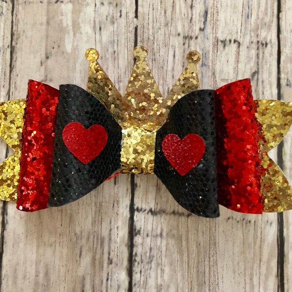 Queen of Hearts Sparkle Schleife