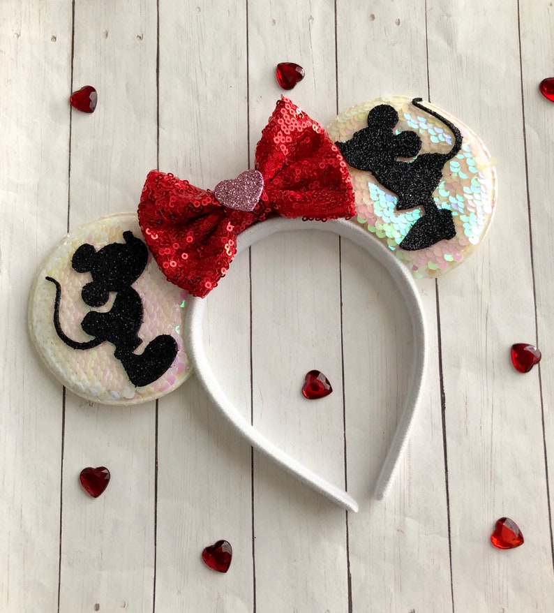 Be My Valentine Sparkly Mouse Ears 