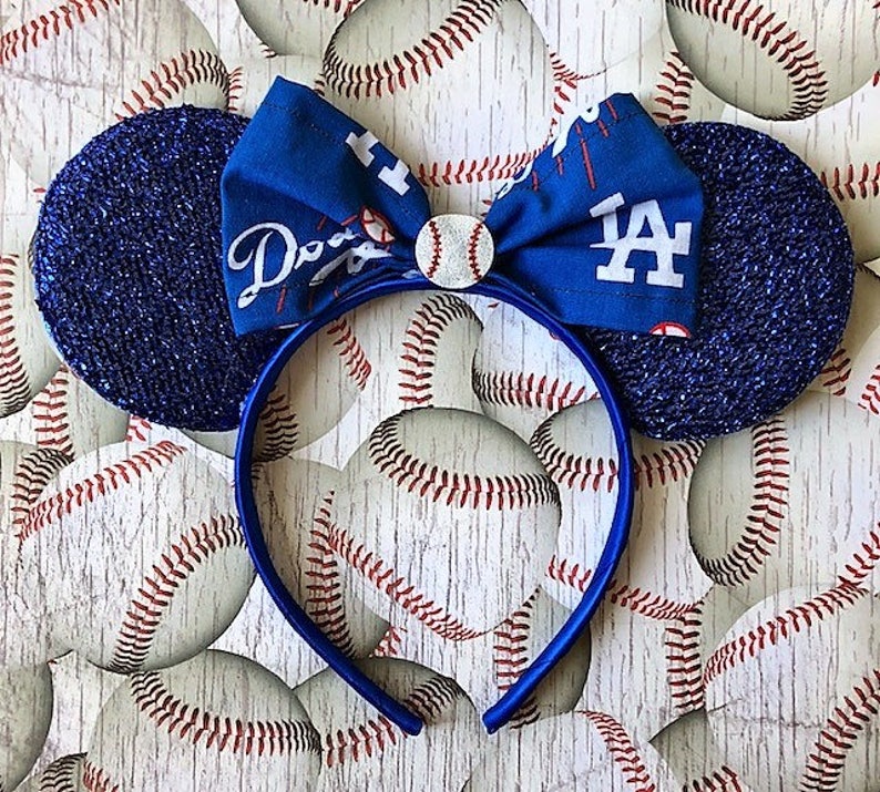 Los Angeles Dodgers Sparkly Minnie Mouse Ears 