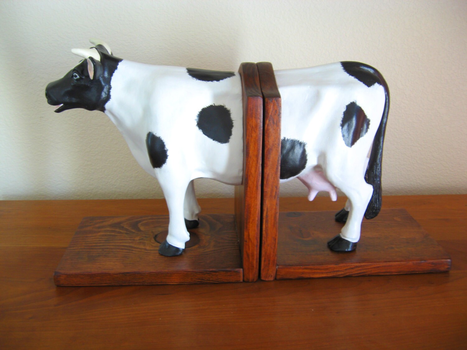 Fixer Upper Style Farmhouse Decor Kitchen Bookends Cow Etsy