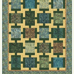Round About Quilt Pattern - Pieced Quilt Pattern - Quilting Renditions Printed Paper Pattern
