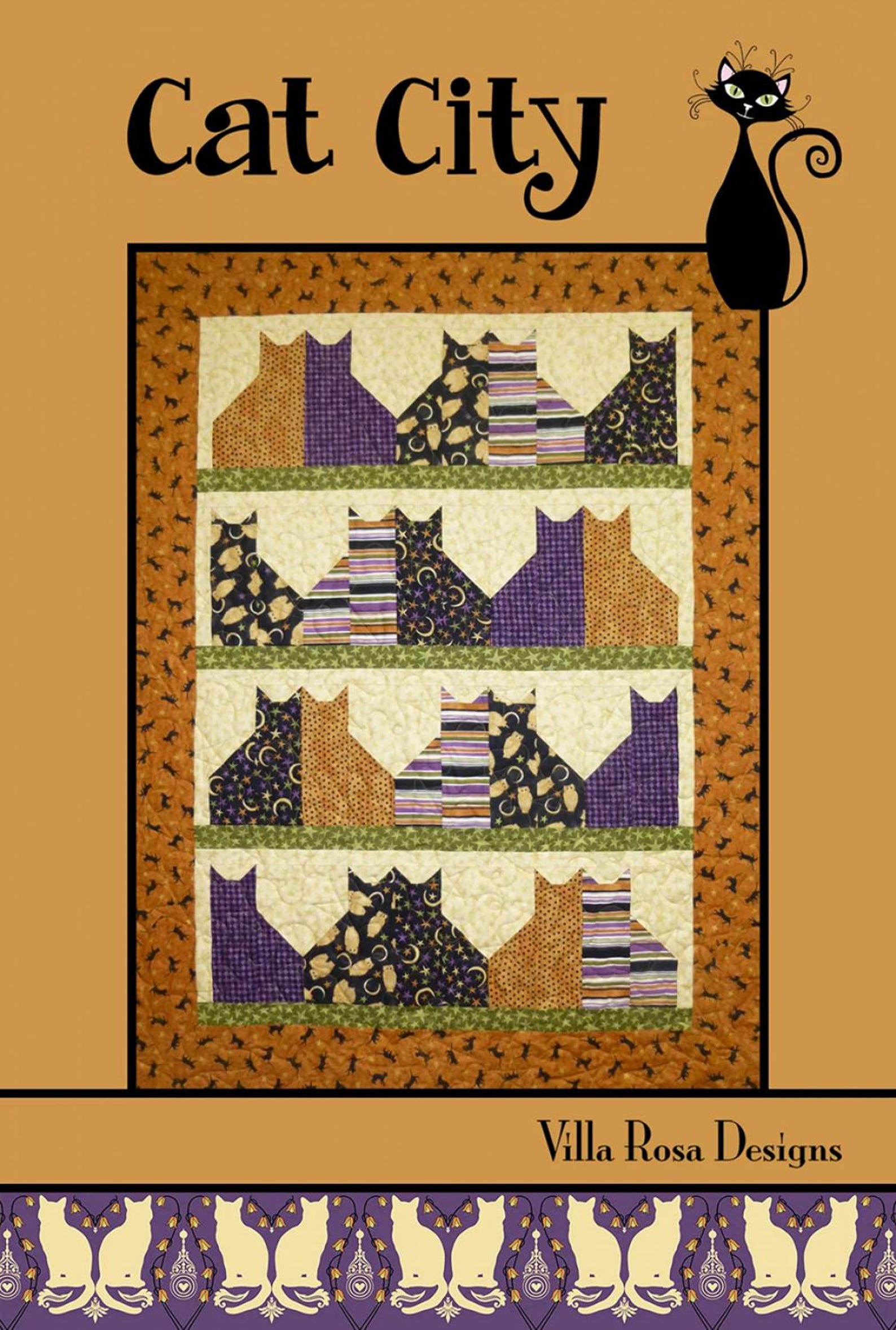 Cat City Quilt Pattern: Whimsical Feline Design (PDF Pattern) - Etsy