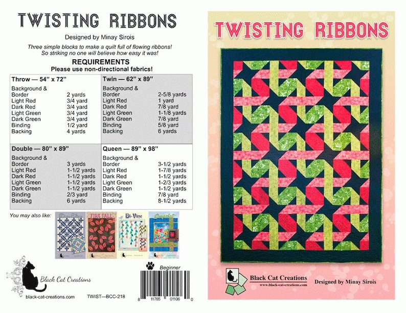 Twisting Ribbons Quilt Pattern PDF Quilt Pattern-pieced Quilt Pattern ...