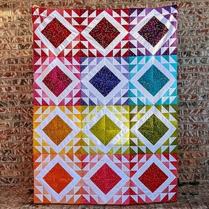 Square Box Quilt Pattern PDF Quilt Pattern-Villa Rosa Instant Download Quilt Pattern