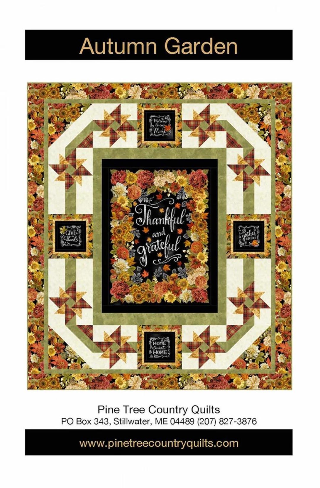 Autumn Garden Quilt Pattern PDF Quilt Pattern-pine Tree Country Quilts ...