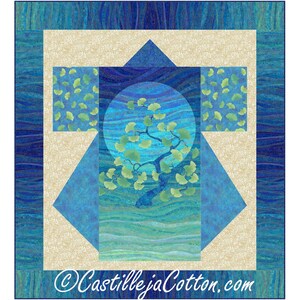 Ginko Kimono Quilt Anleitung: Northcott Shimmer Panel (PDF-Muster)