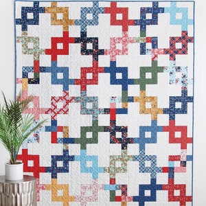 Tangled Quilt Pattern-Cluck Cluck Sew Quilt Pattern-Allison Harris-Layer Cake Fat Quarter Quilt Pattern