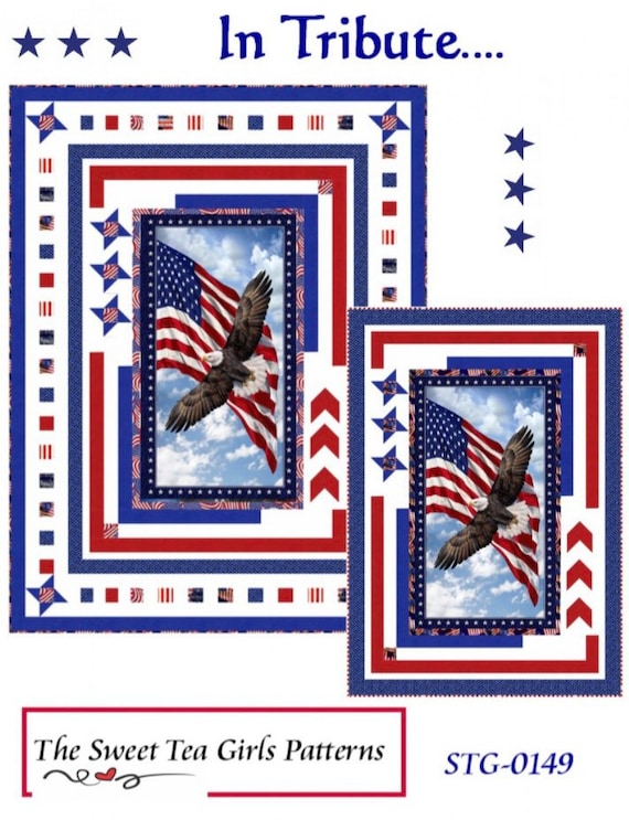 In Tribute-Quilt Pattern-The Sweet Tea Girls Patterns-Panel Quilt Pattern