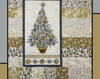 Patrón de colcha Árbol de Navidad Espléndido: Diseño Villa Rosa (Patrón en PDF)