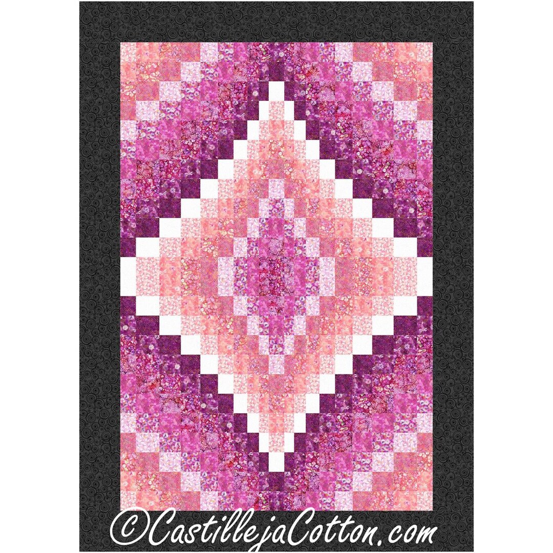 Dragonfly Diamond Quilt Pattern PDF - Lap Size, Intermediate, Violet ...