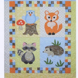 Woodland Babies-Baby Quilt Pattern-Applique Quilt-Quilt Woman-Cottage Quilt Designs