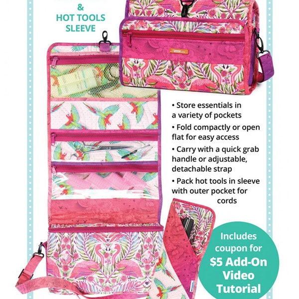 Travel Essentials 2.0- Organizer and Hot Tools Bag Pattern-By Annie