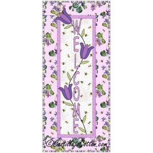 Welcome With Tulips Wall Hanging Quilt Pattern PDF - Easy Applique Mini Wall Hanging
