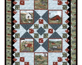 Farm Stars PDF Quilt Pattern-Pine Tree Country Quilts-Sandy Boobar-Sue Harvey