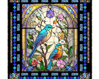 Natures Window Quilt Pattern PDF Quilt Pattern-Pine Tree Country Quilts-Sandy Boobar-Sue Harvey