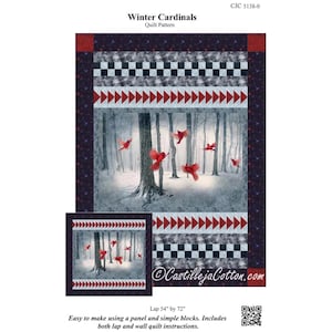 Winter Cardinals Quilt Pattern PDF Quilt Pattern-Diane McGregor-Castilleja Cotton