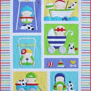 Babies Seven Block Quilt Pattern PDF Quilt Pattern-Amy Bradley Designs-Applique Quilt