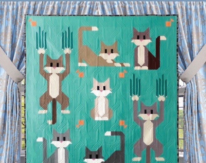 Cat Scratch Quilt Pattern by Art East Etsy