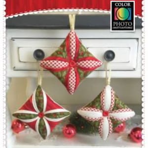 Cathedral Window Ornament Pattern-Shabby Fabrics-ChristmasTree Ornament Pattern