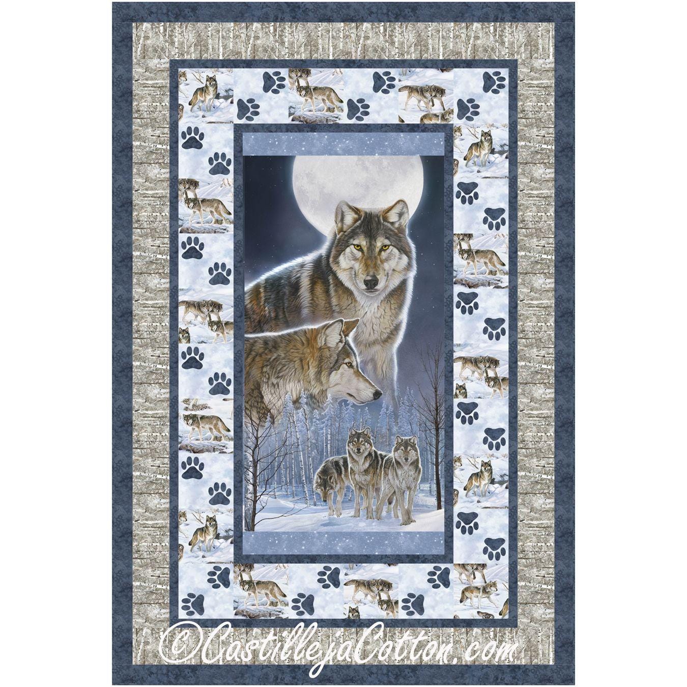 Pair of Wolves Panel Quilt Pattern PDF Quilt Pattern-diane Mcgregor ...