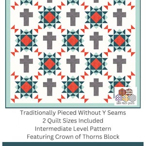 Rugged Cross Quilt Pattern by Easy Piecy Quilts Juliah Tiedeman