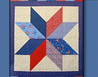 Padrão de colcha Stars N Stripes em PDF - Villa Rosa Designs - Download instantâneo
