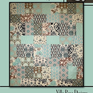 Mönster för quilt med honungsbukett: Vintage blommig lapptäcke (PDF-nedladdning)