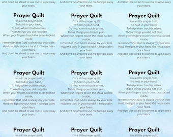 Prayer Quilt Poem Tags: Christian Gift Labels, Set of 24