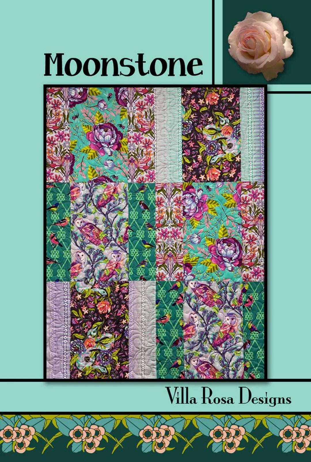 Moonstone PDF Quilt Pattern-villa Rosa Instant Download Quilt Pattern ...