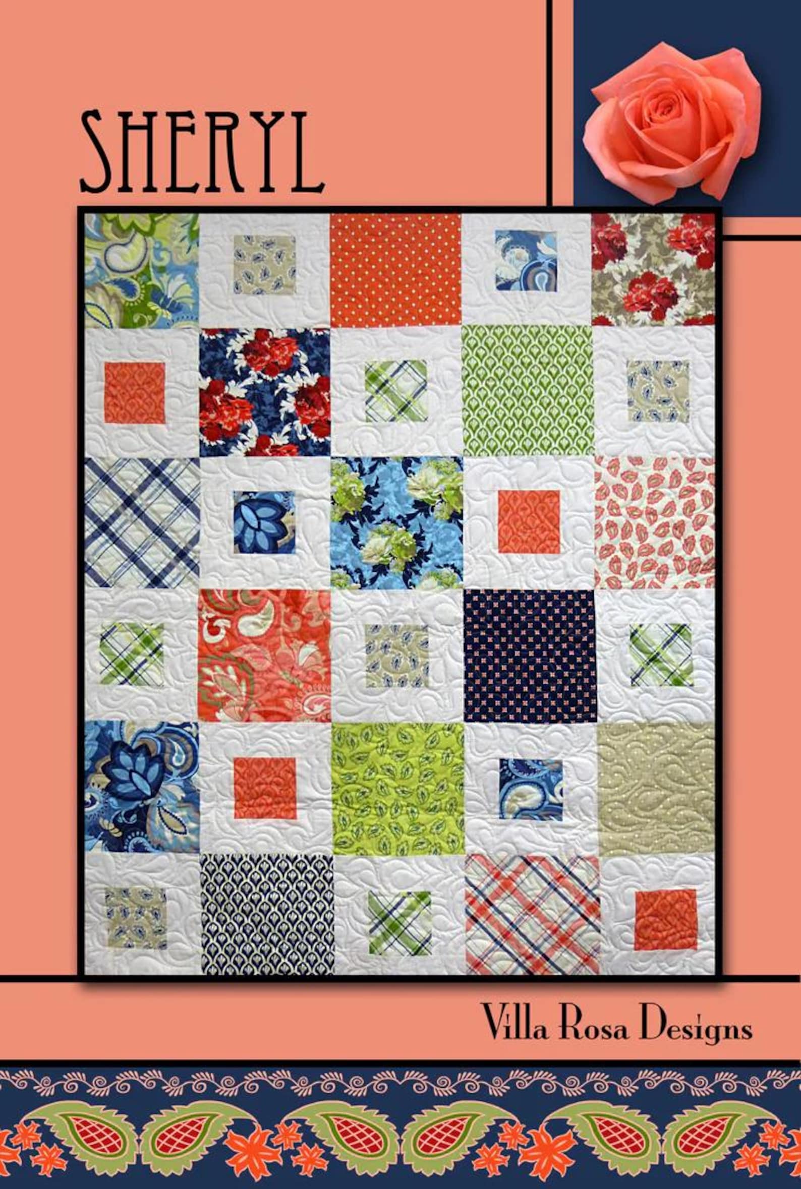 Sheryl PDF Quilt Pattern-villa Rosa Instant Download Quilt Pattern - Etsy