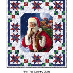 Santa Stars Quilt Pattern PDF Quilt Pattern-Pine Tree Country Quilts-Sandy Boobar-Sue Harvey