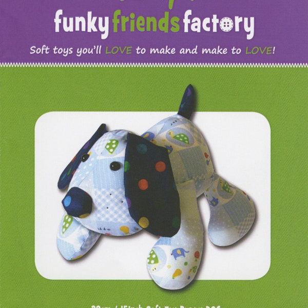Puppy Dog Pete-Stuffed Animal Pattern-Funky Friends Factory