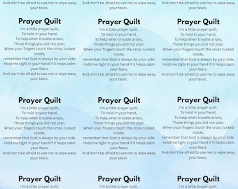 Printable Pocket Prayer Quilt Poem Tags: Christian Gift Card (PDF Download)