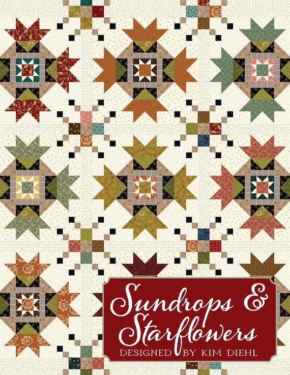 Sundrops & Starflowers Quilt Pattern-Kim Diehl-Its Sew Emma