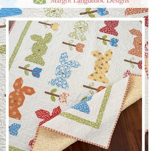 PREORDER: Bunnies and Blooms Quilt Pattern by Pattern Basket Margot Languedoc