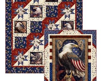 American Spirit Quilt Pattern: Panel Throw & Wall Quilt