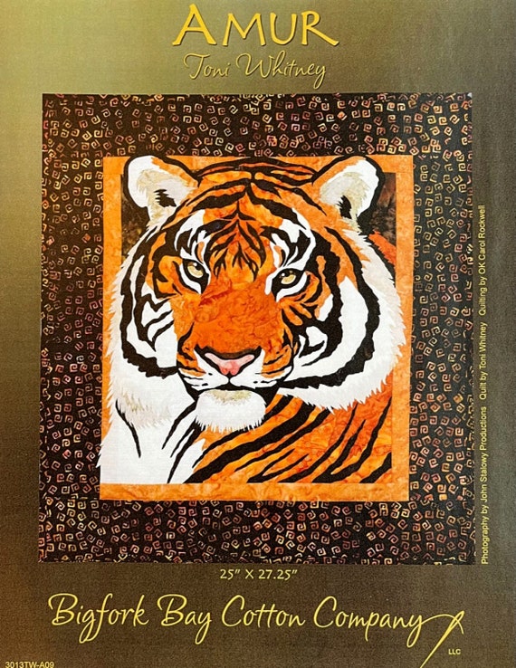 AMUR Tiger Quilt Pattern-appliqué Quilt Pattern-toni Whitney