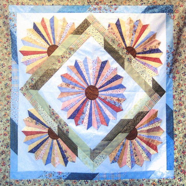 DRESDEN BLOOM Quilt Pattern- Cozy Strip Club Quilt Pattern-Jelly Roll Quilt Pattern