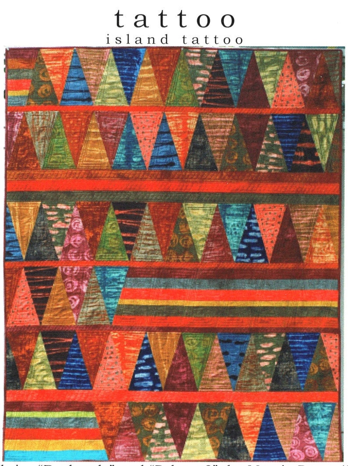 TATTOO Quilt Pattern Island TattooFat Quarter Friendly Quilt Etsy