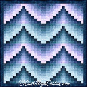 Double Rising Peaks King Quilt Pattern PDF Quilt Pattern-Diane McGregor-Castilleja Cotton-Bargello Quilt Pattern
