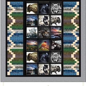 Back Country-Quilt Pattern-Quilting Renditions-Panel Quilt Pattern
