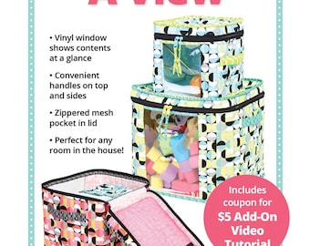 Room With a View-Zippered Bins Pattern-By Annie