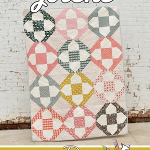 Jolene Quilt Pattern PDF: Modern 63&quot; x 84&quot; Throw Size (Digital Download)