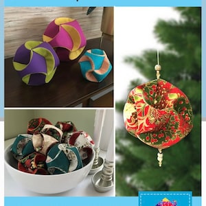 Holiday Baubles Christmas Ornament Pattern-Poorhouse Quilt Designs