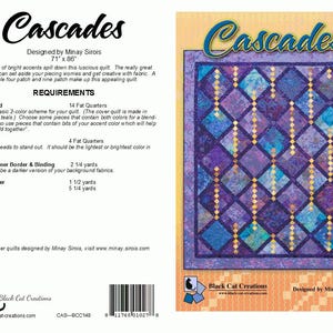 Cascades Quilt Pattern: Pieced Design (PDF Pattern)